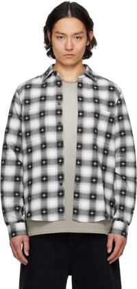 AMIRI Black & White Starburst Flannel Shirt