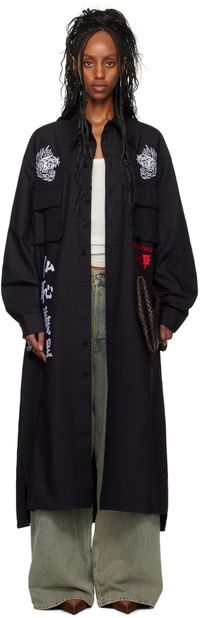 LU'U DAN Black Tokko L-D Coat
