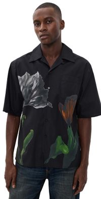 Marni Big Tulip Printed Poplin Shirt Black 50
