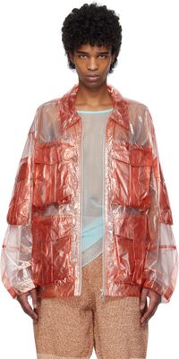 Dries Van Noten Orange Overdyed Transparent Jacket