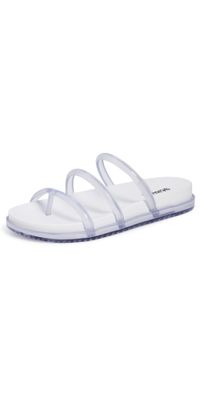 Schutz Polly Sporty Jelly Sandals White 6