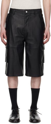 Deadwood Black Carter Leather Shorts