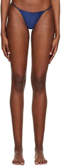 Fleur du Mal Blue Chain Luxe Thong