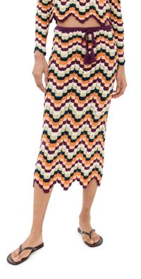 ESCVDO Safi Pesca Pencil Skirt Pistachio/Terracotta XS