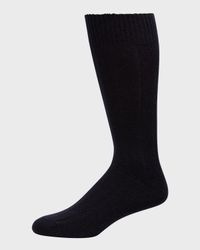 Men's Rib Cashmere Crew Socks