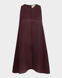 Clay Silk A-Line Shift Dress