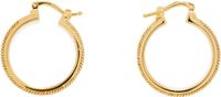 Jil Sander Gold Textured 3 Hoop Earrings