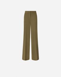 Pinko - Pantalon plissé en lin stretch - Taille 44 - Vert
