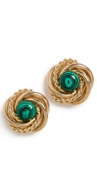 GAS Bijoux Aatika Earrings Malachite One Size