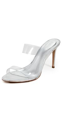 Schutz Ariella Strappy Sandals Silver 9