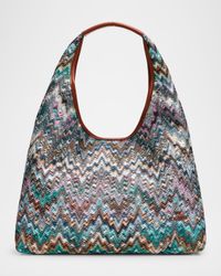 Large Zigzag Canvas Tote Bag