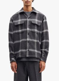 Samsoe Samsoe - Surchemise col classique à carreaux - Taille XL - Gris