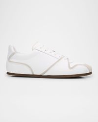 Men's Leather and Suede Low-Top Sneakers