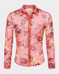 Indiana Fitted Semi-Sheer Blouse