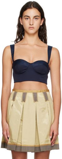 Moschino Navy Inside Out Tank Top