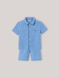 Cyrillus - Pyja-short vichy - Taille 16A - Bleu
