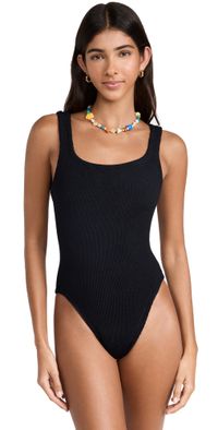 Hunza G Square Neck One Piece White One Size