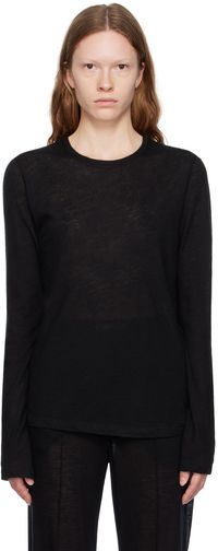 TOM FORD Pull noir à col ras du cou