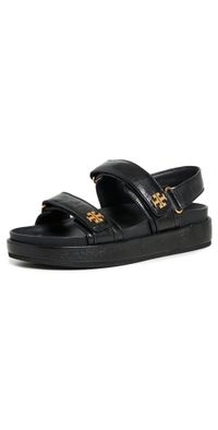 Tory Burch Kira Two Band Sport Sandals Perfect Black 5