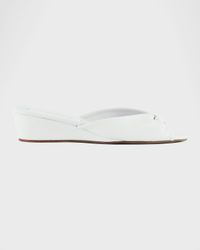 Leather Open-Toe Slippers