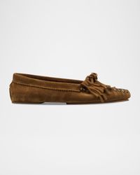 Indiana Suede Fringe Mocassin Loafers