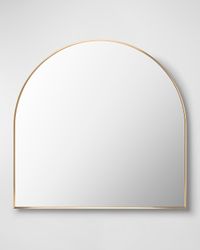 Aranya 36" Wide-Arch Wall Mirror, Gold