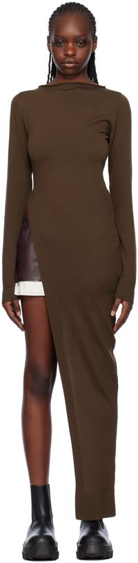 Rick Owens Brown Easy Long Sleeve T-Shirt