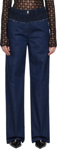 Givenchy Jean bleu à panneaux
