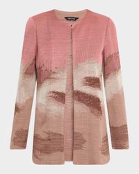 Heritage-Fit Landscape Pattern Knit Jacket