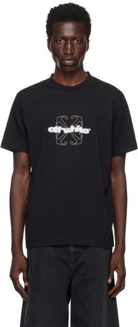 Off-White Black Flock Arrow Slim T-shirt