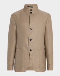 Men's Cashmere-Blend Basketweave Blazer