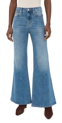 Veronica Beard Jean Joplin High Rise Wide Flare Jeans Pool Party 31