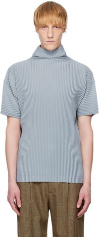 HOMME PLISSÉ ISSEY MIYAKE Blue Color Pleats T-shirt