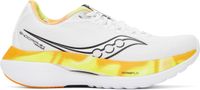 Saucony White & Yellow Endorphin Sneakers