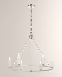 White Stone 6-Light Chandelier