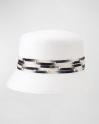 Mini New Kendall Pearly Tie-Dye Wool Bucket Hat