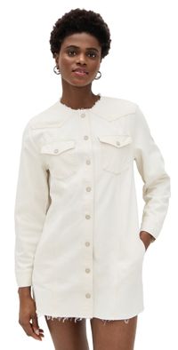 RE/DONE The Riley Mini Dress Crema S