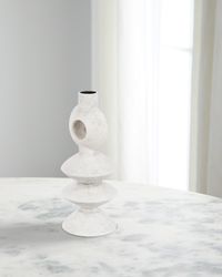 Yagya 16" Ceramic Vase, White