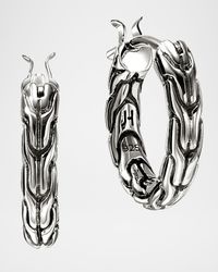 Sterling Silver JH Essential Hoop Earrings, 14mm