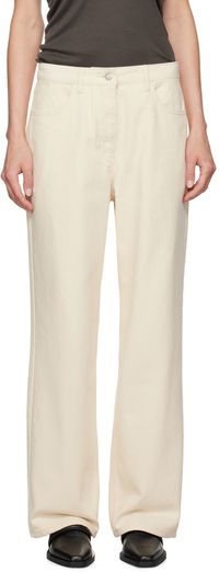 LE17SEPTEMBRE Off-White Basic Straight Jeans