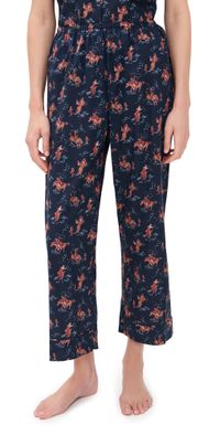 THE GREAT. The Easy Sleep Pants NAVY COWBOY 3