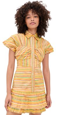 ALEXIS Lera Dress Lemon Stripe XL