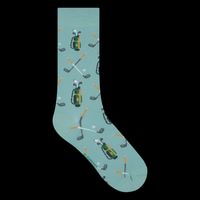 Bleuforet - Chaussettes en coton mélangé imprimé - Taille 43/46 - Bleu