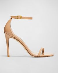 Nudistcurve Patent Ankle-Strap Sandals