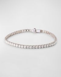 Unisex 18K White Gold Diamond Bracelet, 8.85TCW, 8.5"L