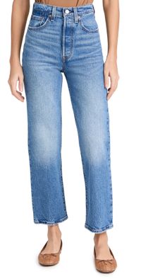 Levi's Ribcage Straight Ankle Jeans Dance Around 24