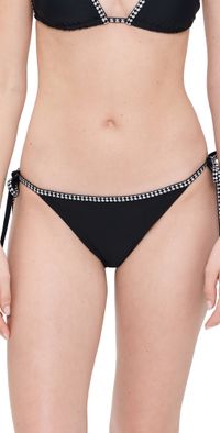 lemlem Lena String Bikini Bottoms Black XS