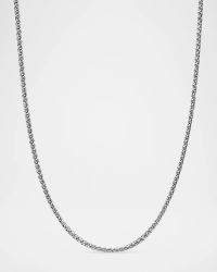 2.5mm Men's Wheat Chain Necklace in Silver