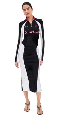 Off-White Tech Serena Midi Dress Black/White 38