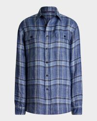 Darleen Plaid Chambray Button-Down Shirt